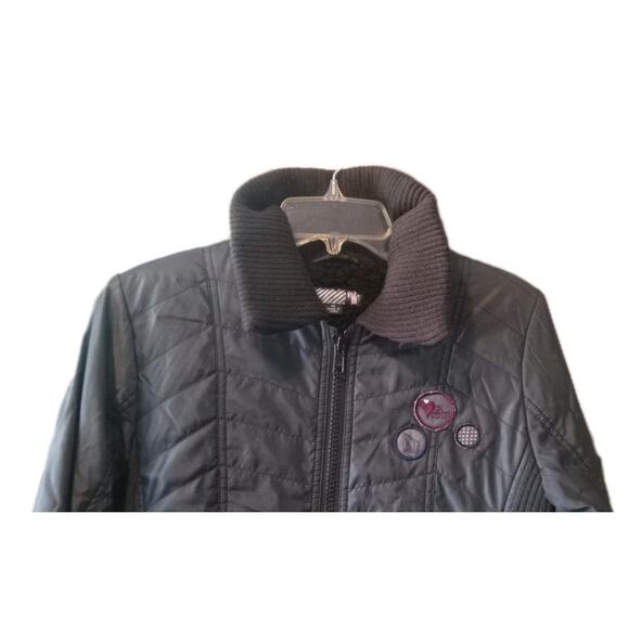 Volcom Women’s Quilted Coat Jacket M Sherpa Fleece Lined Winter Ski Outdoor - Picture 2 of 8